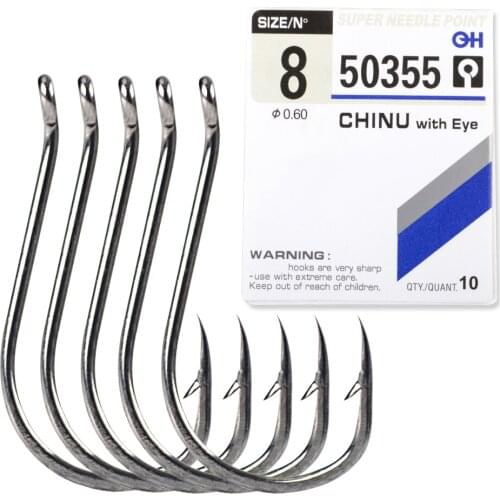 8/10pcs/Pack Fishing Hook High Carbon Steel Barbed AD-sharp Hook With Ringed Bass Carp Fishhooks Fishing Tackle