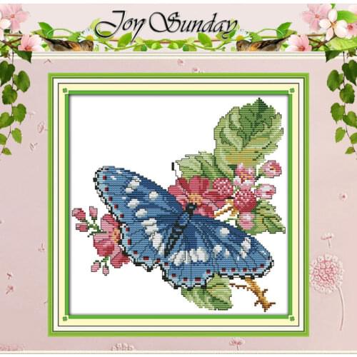 Butterflies over flowers (8) Counted Cross Stitch 11CT 14CT Cross Stitch Set Wholesale Cross-stitch Kit Embroidery Needlework