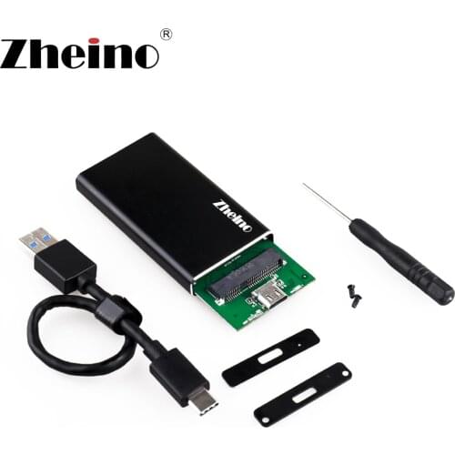 Zheino Type-C to MSATA USB 3.1 Hard Disk Case External SSD HDD Enclosure Case