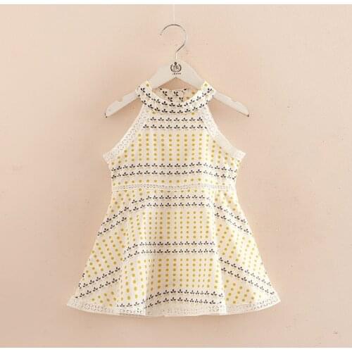 Baby dot dress 2018 summer new girl childrens clothing childrens sleeveless halter dress