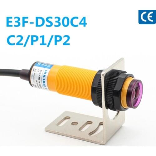 Diffuse reflection photoelectric switch sensor E3F-DS30C4/C2/P1/P2 three-wire NPN normally open 24V adjustable