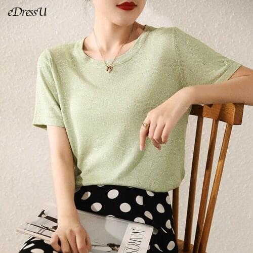 EDressU Women's Knitted T-shirts