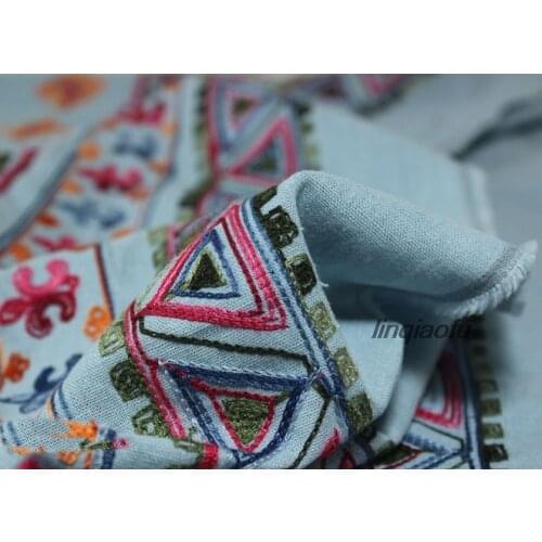 Positioning embroidery ethnic exotic cotton and linen clothing fabrics