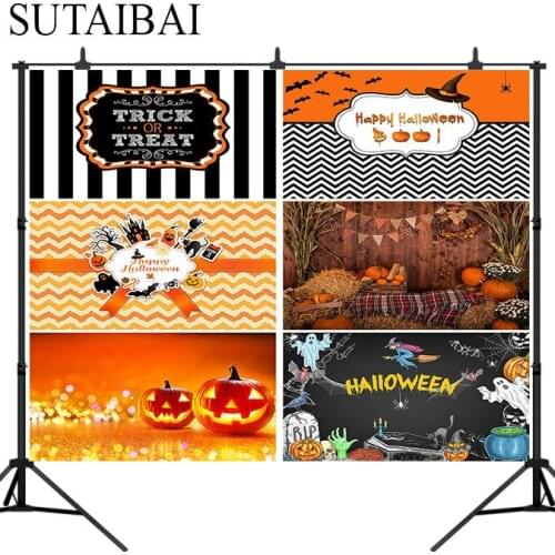 Halloween pumpkin party bat background photography children family party decoration photo backdrop Horror haunted house