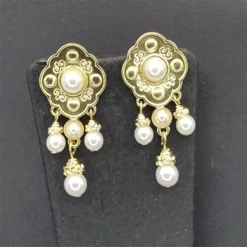 Hanfu stud earrings tassels eardrop palace restoring ancient ways ear clip