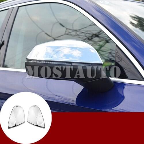 For Audi Q5 ABS Chrome Rearview Mirror Frame Trim Cover 2pcs 2017-2020 2pcs Car Accessories Interior Car Decor Car Trim