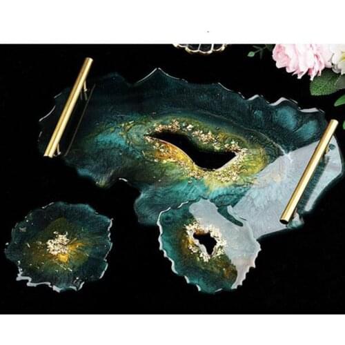 Crystal Epoxy Resin Mold Fruit Plate Tray Casting Silicone Mould DIY Making Tool P0RF