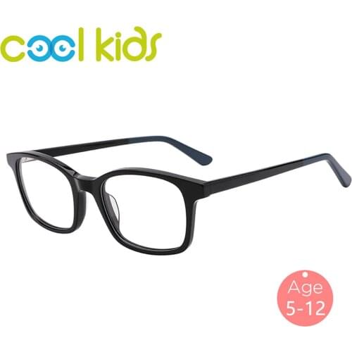 COOL KIDS Brand Students Glass Frame Acetate Rectange Shape Eyeglasses Frame for Girl and Boys Simple Kids spectacles frames