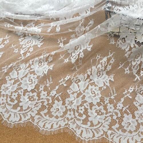 Wide 150CM high quality eyelash lace Export European handmade DIY clothing sewing accessories dress material