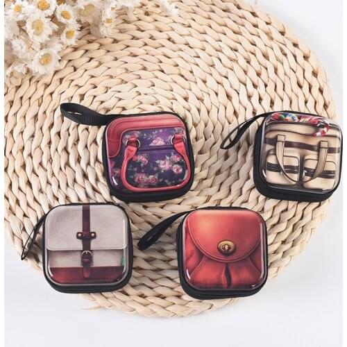 Square Cartoon Mini Bag Storage Zero Wallet Tinplate Fashion Coin Purse Porte Monnaie Femme Pochette Cute Wallet Little Bag