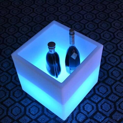 Waterproof RGB Color Changing Outdoor LED Lights Garden Flower Pots Home Garden Decoration LED Ice Bucket Cube Light Wine Cooler