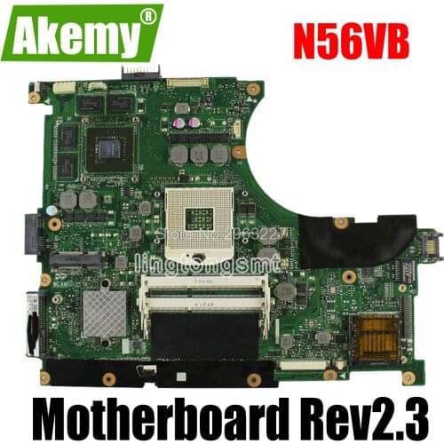 N56VB Motherboard Rev2.3 GT740 2G For Asus N56VZ N56VV N56V N56VJ Laptop motherboard N56VB Mainboard N56VB Motherboard test OK