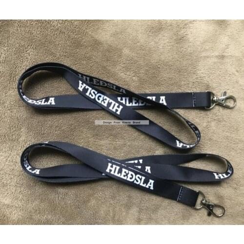 Custom Company Logo Flat Lanyards Black 10MM Neck Strap For ID Pouches HolderSublimation Print Promotion Business