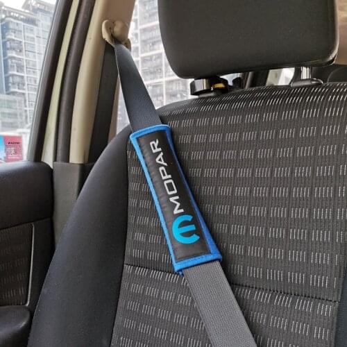 Nylon embroidery for MOPAR emblem car seat belt cover shoulder pad for Chrysler VOLVO jeep ford chevrolet vw bmw car accessories