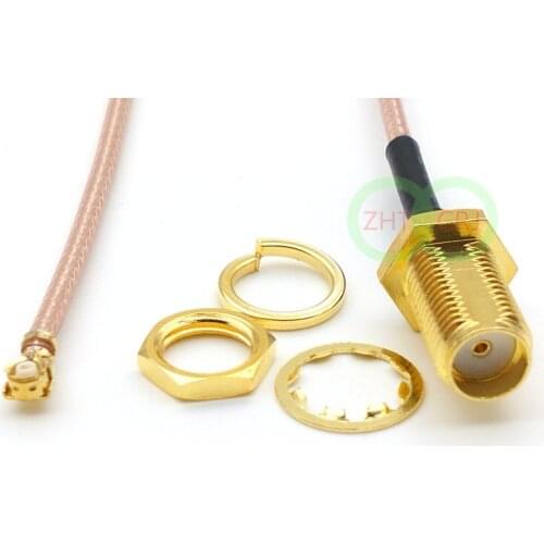 3000pcs SMA Female Nut Bulkhead to U FL IPX IPEX RF Coax Adapter RG178 New