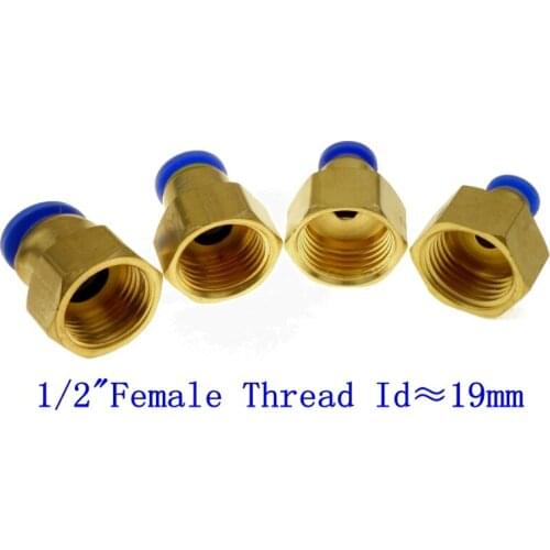 Air Pneumatic Push In Fitting Female Connector For Tube OD 6mm 8mm 10mm 12mm X 1/2" Female BSPP
