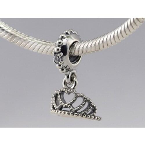 Princess Crown Pendant Silver Charms for Jewelry Making Silver 925 DIY For Charms Bracelets Jewelry Women Fashion Findings