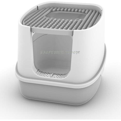 Fully Enclosed Cat Litter Basin Deodorization And Anti Splashing, Ejecting Into Extra Large Cat Basin To Poop And Deodorize Cat