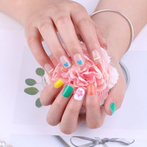Simple DIY Full Nail Stickers Korean Nail Art Waterproof Beauty Nail Decals