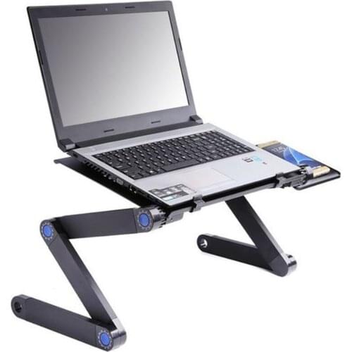 Adjustable Laptop Desk Stand Portable Aluminum Ergonomic Lapdesk For TV Bed Sofa PC Notebook Table Desk Stand With Mouse Pad