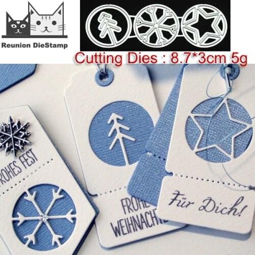 Reunion Round Circle Merry Christmas Snowflake New Cutting Dies Scrapbooking Dies Metal Embossing Die for Card Making DIY 2020