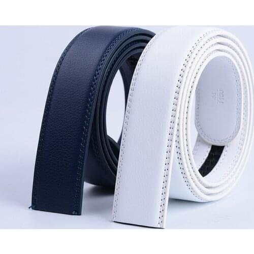 New Style Male Automatic Buckle Belt Without Buckle Belt Brand Mens Suitable For3.5CM Authentic Belt Jeans Leather Belt Mens