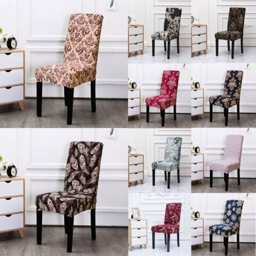 Retro Stretch Spandex Chair Covers Removable Slipcovers Seat Cover Dining Decor