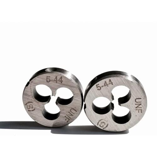 Free shipping of 2PCS 9Sicr steel made manual dies 5-40/5-44/4-40/4-48 RH hand dies for hand threading steel metal workpieces