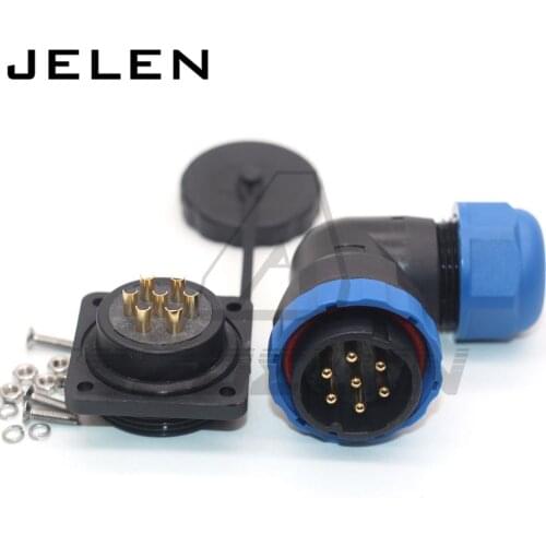 SD28 Right angle waterproof connector 2 3 4 5 6 7 9 10 12 14 16 19 22 24 26pin male plug and female socket IP68