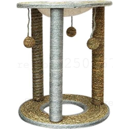 Cat Scratch Board Sisal Small Family Cat Cat Climbing Aircraft Platform, Scratching Column Cat Litter Cat Jump Bamboo Board