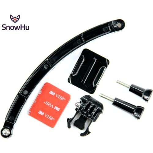 SnowHu Accessories New Helmet Front Shooting Arm+Mounts+Screws+Adhesive Pads Stands for GoPro Hero 9 8 7 6 5 + Yi 4K camera GP79