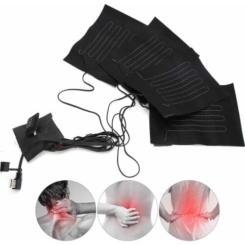 USB Electric Heating Pads Cloth Warming Heated Clothes Vest Jacket Pads Heater Sheet Shoes Socks Warmer Pad Fiber Safety Heating
