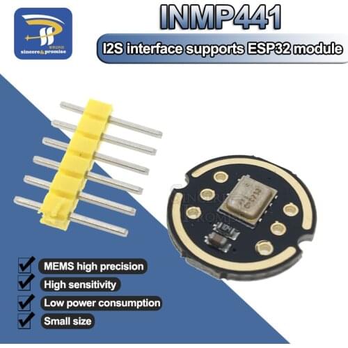 Omnidirectional Microphone Module I2S Interface INMP441 MEMS High Precision Low Power Ultra small volume for ESP32