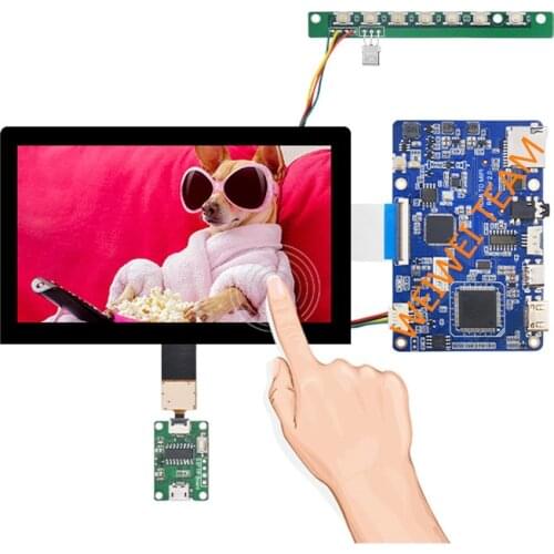 Wisecoco 5 Inch Tft Ips LCD Screen Capacitive Touch Panel 1920x1080 Fhd To MIPI Control Board Type C Speaker Audio SD Card