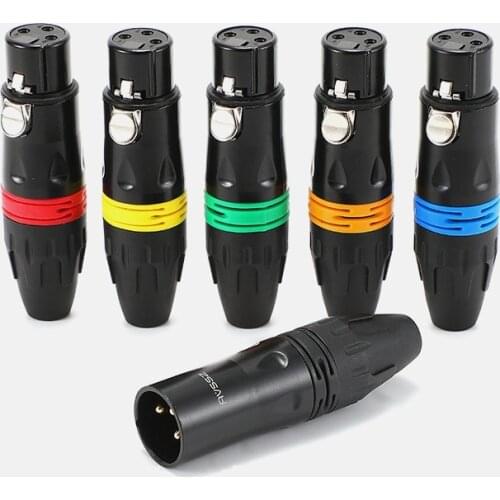 1Pcs fever 3-pin XLR female plug audio speaker microphone cable connector HIFI fever plug-in