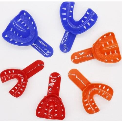 10Pcs Colorful Dental Impression Trays Plastic Materials Disposable child Teeth Tray Holder Dental Oral Care Lab Equipment