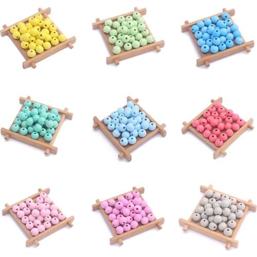 100 Pcs/Lot 11Colors Wooden Beads 10mm Handmade DIY Wooden Beads Round Shape Loose Wood Loose Beads Accesories