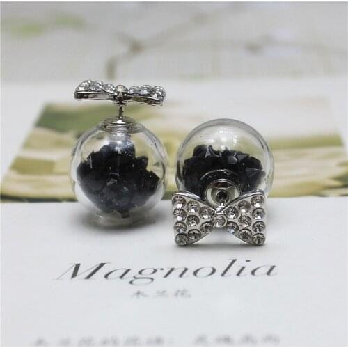 2019 new fashion brand jewelry butterfly Drill stud earrings for women glass beads earings