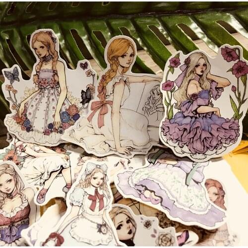 33pcs Gothic anime girl stickers/Scrapbooking Stickers /Decorative Sticker /DIY Craft Photo Albums