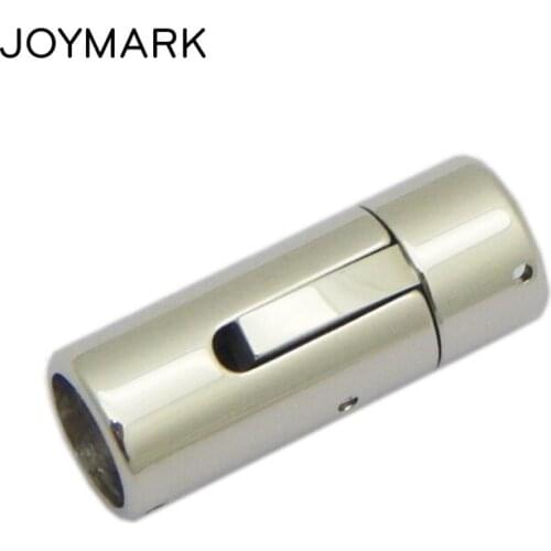 6mm Hole Stainless Steel Box Clasps Lock Clasps For DIY Leather Cord Bracelet Necklace Jewelry Components Accessories BXGC-226