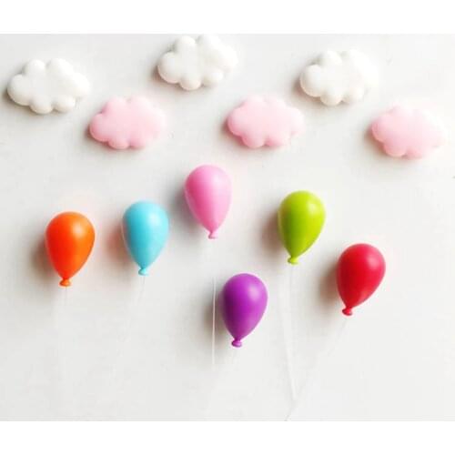 6pcs Cartoon Balloon Shape Cute Fridge Magnet ABS Mini Refrigerator Sticker Home Whiteboard Message Holder Crafts Accessories
