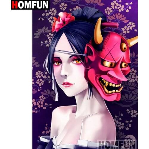 HOMFUN Full Square/Round Drill 5D DIY Diamond Painting "Cartoon beauty" 3D Embroidery Cross Stitch 5D Home Decor A16122