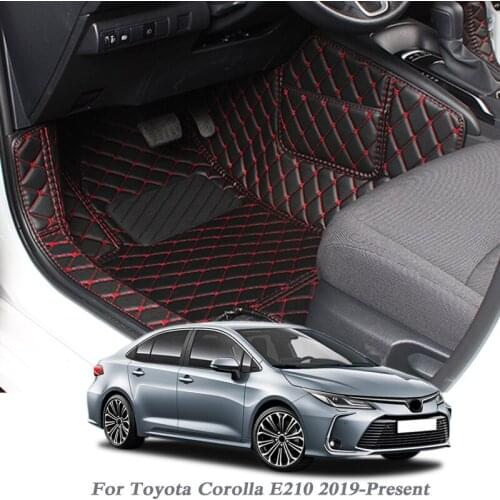 Car Styling Car Floor Mat For Toyota Corolla E210 2019-Present Hybrid Auto Foot Pad PU Leather Carpet Cover Internal Accessory