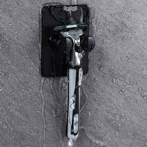 Waterproof Razor Holder Wall-mounted Shaver Rack Multifunctional Razor Hanger Shelf Shaver Organizer For Man Bathroom Supplies