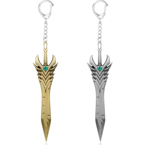 Dongsheng Fashion Jewelry League of Legends Weapon LoL Keychain Tryndamere Keychain Weapon Model Keychain Key Rings -50