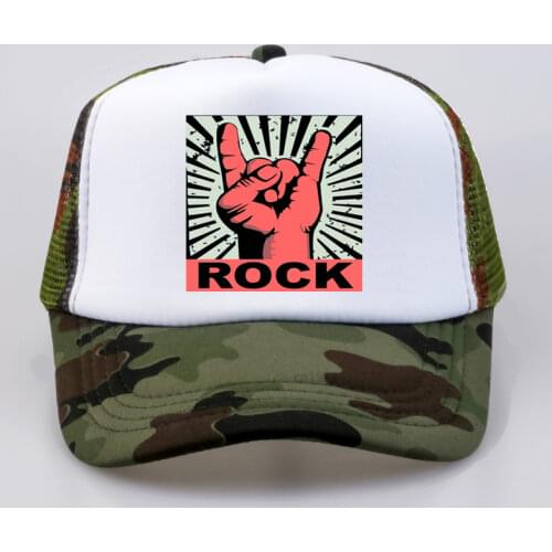 Summer Men Women Baseball Caps Fashion rock cap Letters Cool Baseball Mesh Net Trucker Cap Dad Hat