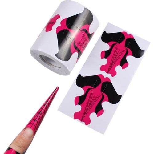 Nail Forms Red Extension Acrylic Builder Form Guide For Nail Extension Stencil Manicure Tools