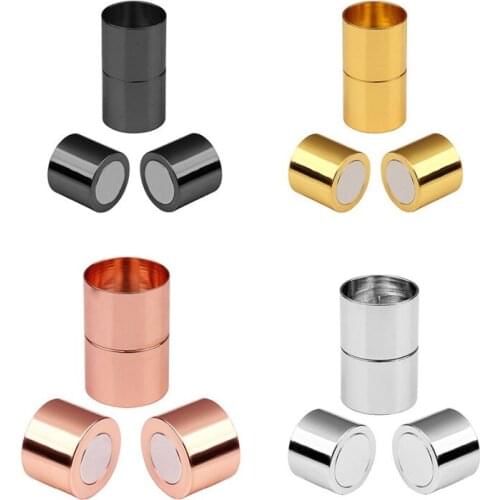 5pcs Gold Color Magnetic Clasps 3 4 5 6 7 8 10 12 14 15 mm Leather Cord Bracelet Connectors For DIY Jewelry Making Accessories