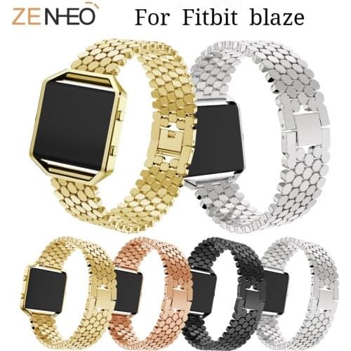 Mens Womens Metal Watchband For Fitbit Blaze Smart Watch Strap replacement Wristband For Fitbit Blaze watch band Bracelet