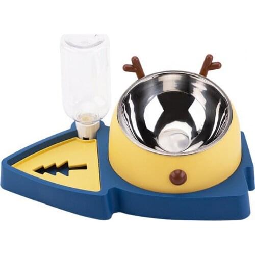 Pet Bowl Adorable Detachable Moisture-proof Multifunctional Pet Food Water Feeder Pet Supplies